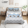 Chitrakala Palki Darbar – Blue Grey King Size Bedsheet with Pillow Covers