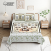 Chitrakala Hathi Maharaja – Pista Green King Size Bedsheet with Pillow Covers