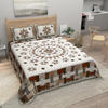 Royal Mosaic Star Pure Cotton Super King Size Bedsheet (108x108) with 2 Pillow Covers