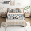 CHITRAKALA Hathi Maharaja – Golden King Size Bedsheet with Pillow Covers