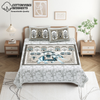 Chitrakala Hathi Maharaja – Grey King Size Bedsheet with Pillow Covers