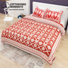 Sydney Red Paisley Charm Pure Cotton King Size Bedsheet (90x108) with 2 Pillow Covers