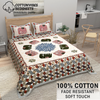 Royal Elephant Heritage Pure Cotton Super King Size Bedsheet (108x108) with 2 Pillow Covers