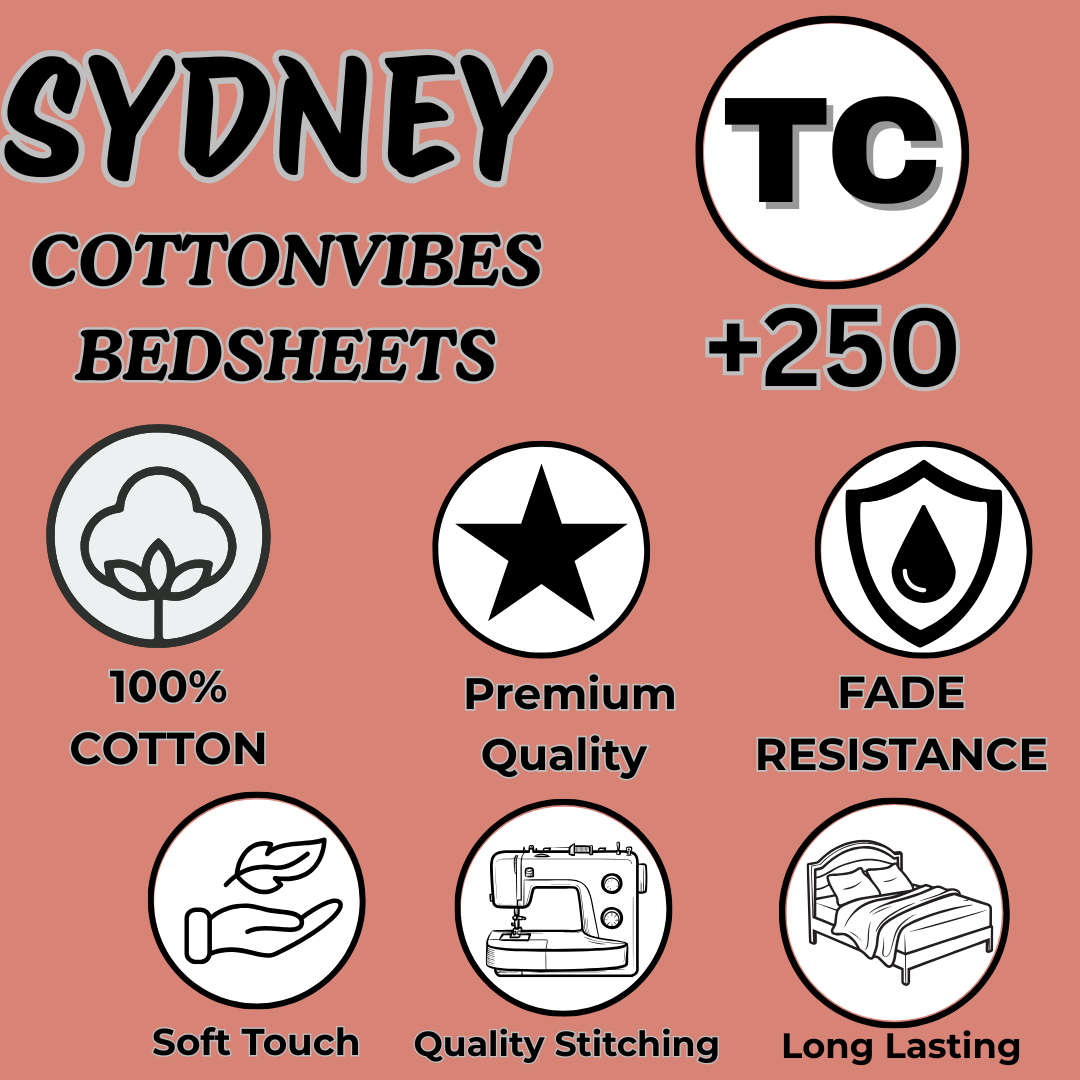 Sydney Red Paisley Charm Pure Cotton King Size Bedsheet (90x108) with 2 Pillow Covers
