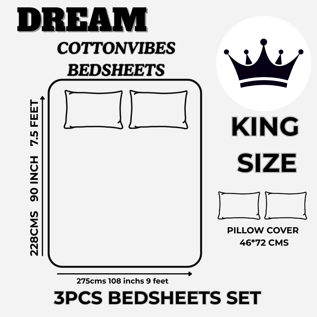 Blue Regal Dream Cotton Bedsheet