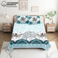 Chitrakala Camel Print King Size Bedsheet – Pure Cotton, SKY BLUE, with 2 Pillow Covers