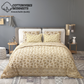 Sydney Golden Bloom Pure Cotton King Size Bedsheet (90x108) with 2 Pillow Covers