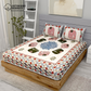 Royal Elephant Heritage Pure Cotton Super King Size Bedsheet (108x108) with 2 Pillow Covers