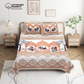 Chitrakala Palki Darbar – Golden King Size Bedsheet with Pillow Covers