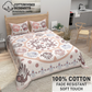 Royal Peacock Print Pure Cotton Super King Size Bedsheet 108x108 for Double Bed with 2 Pillow Covers