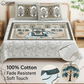 Chitrakala Hathi Maharaja – Grey King Size Bedsheet with Pillow Covers