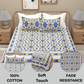 Blue Regal Dream Cotton Bedsheet