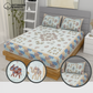Royal Floral Bliss Pure Cotton Super King Size Bedsheet (108x108) with 2 Pillow Covers