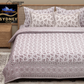 Sydney Purple Blossom Pure Cotton King Size Bedsheet (90x108) with 2 Pillow Covers
