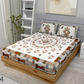 Royal Mosaic Star Pure Cotton Super King Size Bedsheet (108x108) with 2 Pillow Covers