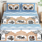 Chitrakala Palki Darbar – Blue King Size Bedsheet with Pillow Covers