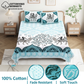 Chitrakala Camel Print King Size Bedsheet – Pure Cotton, SKY BLUE, with 2 Pillow Covers