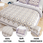 Sydney Purple Elegance Pure Cotton King Size Bedsheet (90x108) with 2 Pillow Covers