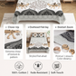 Chitrakala Camel Vistaar – Grey King Size Bedsheet with Pillow Covers