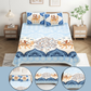 Chitrakala Camel Vistaar – Blue King Size Bedsheet with Pillow Covers