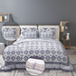 Sydney Purple Blossom Pure Cotton King Size Bedsheet (90x108) with 2 Pillow Covers