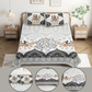 Chitrakala Camel Vistaar – Grey King Size Bedsheet with Pillow Covers