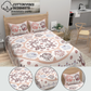 Royal Peacock Print Pure Cotton Super King Size Bedsheet 108x108 for Double Bed with 2 Pillow Covers