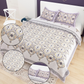Sydney Purple Elegance Pure Cotton King Size Bedsheet (90x108) with 2 Pillow Covers