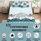 Chitrakala Camel Print King Size Bedsheet – Pure Cotton, SKY BLUE, with 2 Pillow Covers
