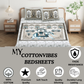 Chitrakala Hathi Maharaja – Grey King Size Bedsheet with Pillow Covers