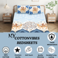 Chitrakala Camel Vistaar – Blue King Size Bedsheet with Pillow Covers