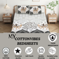 Chitrakala Camel Vistaar – Grey King Size Bedsheet with Pillow Covers