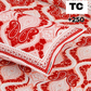 Sydney Red Paisley Charm Pure Cotton King Size Bedsheet (90x108) with 2 Pillow Covers