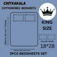 Chitrakala Palki Darbar – Blue King Size Bedsheet with Pillow Covers