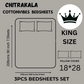 Chitrakala Camel Vistaar – Grey King Size Bedsheet with Pillow Covers