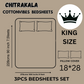CHITRAKALA Hathi Maharaja – Golden King Size Bedsheet with Pillow Covers