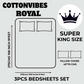 Royal Floral Bliss Pure Cotton Super King Size Bedsheet (108x108) with 2 Pillow Covers