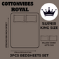 Royal Peacock Print Pure Cotton Super King Size Bedsheet 108x108 for Double Bed with 2 Pillow Covers