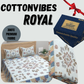 Royal Floral Bliss Pure Cotton Super King Size Bedsheet (108x108) with 2 Pillow Covers